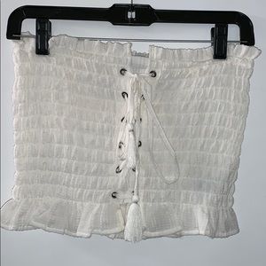 cute strapless crop top